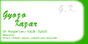 gyozo kazar business card